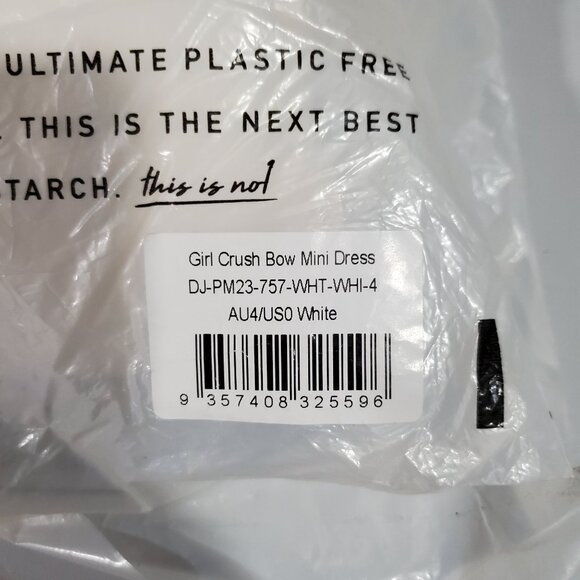 Peppermayo Girl Crush Bow Mini Dress Women Size 0 NWT Strapless Cutout - Picture 8 of 10